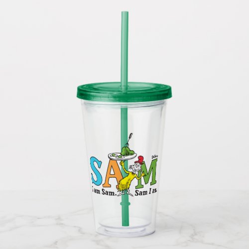 Dr Seuss  I Am Sam Sam I Am Acrylic Tumbler