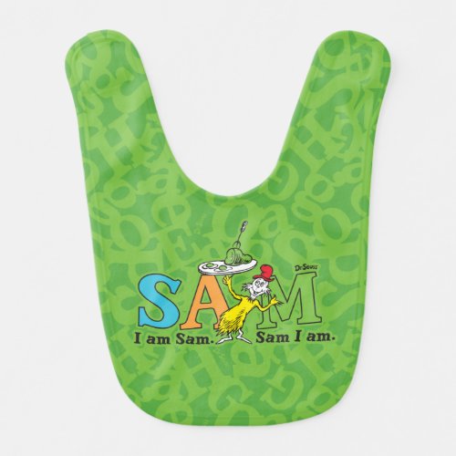 Dr Seuss  I Am Sam Sam I Am Baby Bib