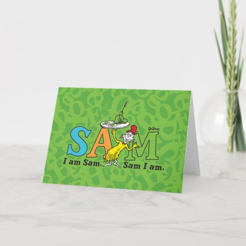 Dr Seuss  I Am Sam Sam I Am Card