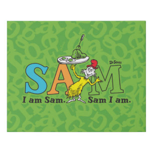 Dr. Seuss I Am Sam. Sam I Am. Faux Canvas Print