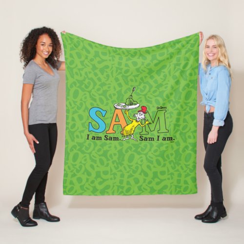 Dr Seuss  I Am Sam Sam I Am Fleece Blanket
