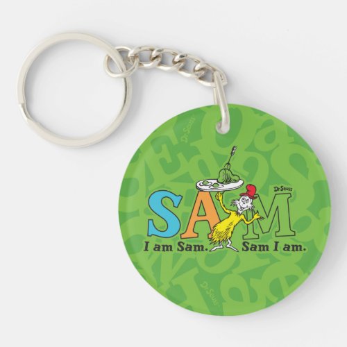 Dr Seuss  I Am Sam Sam I Am Keychain