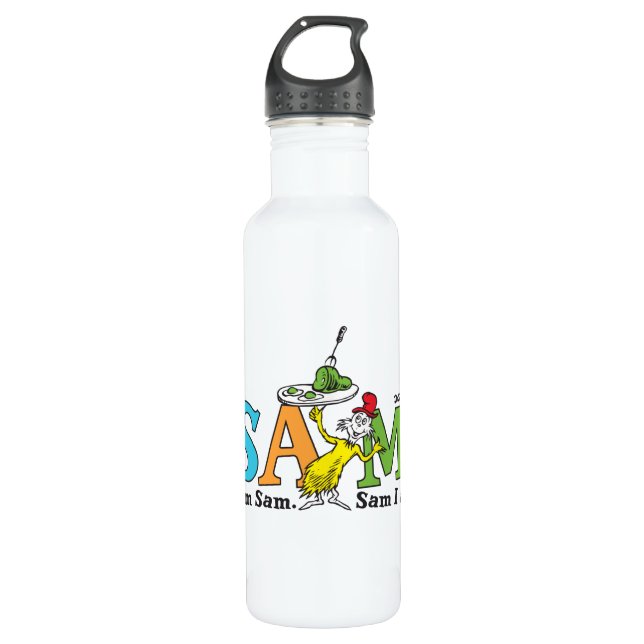 Dr. Seuss | I Am Sam. Sam I Am. Stainless Steel Water Bottle (Front)