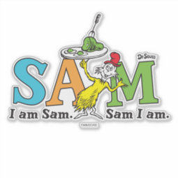 Dr. Seuss | I Am Sam. Sam I Am. Sticker | Zazzle