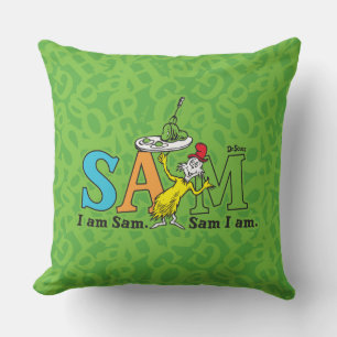 Dr. Seuss   I Am Sam. Sam I Am. Throw Pillow