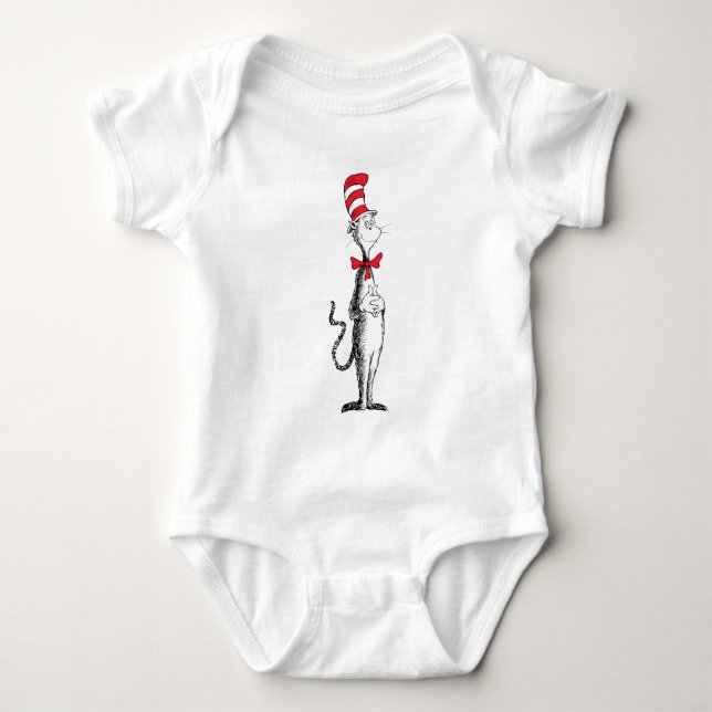 Dr. Seuss I Cat in the Hat Standing Tall Baby Bodysuit (Front)