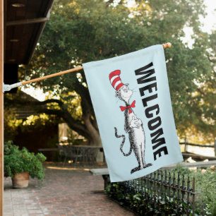 Dr. Seuss I Cat in the Hat Standing Tall House Flag