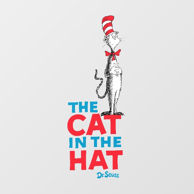 Dr. Seuss I Cat in the Hat Standing Tall Wall Decal (Front)