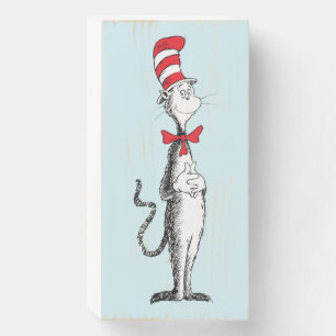 Dr. Seuss I Cat in the Hat Standing Tall Wooden Box Sign