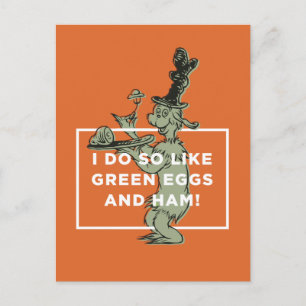 Dr. Seuss I Do So Like Green Eggs and Ham Postcard
