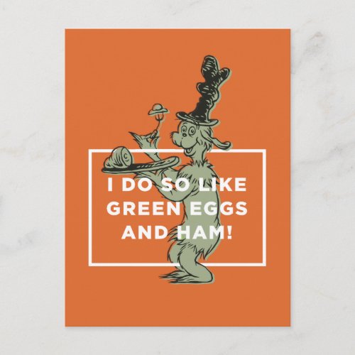 Dr Seuss  I Do So Like Green Eggs and Ham Postcard