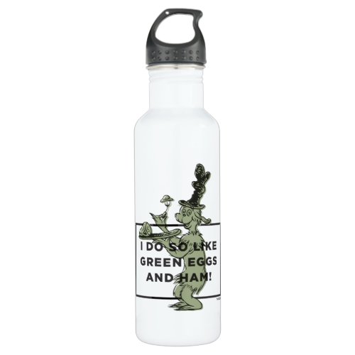 Dr Seuss  I Do So Like Green Eggs and Ham Stainless Steel Water Bottle