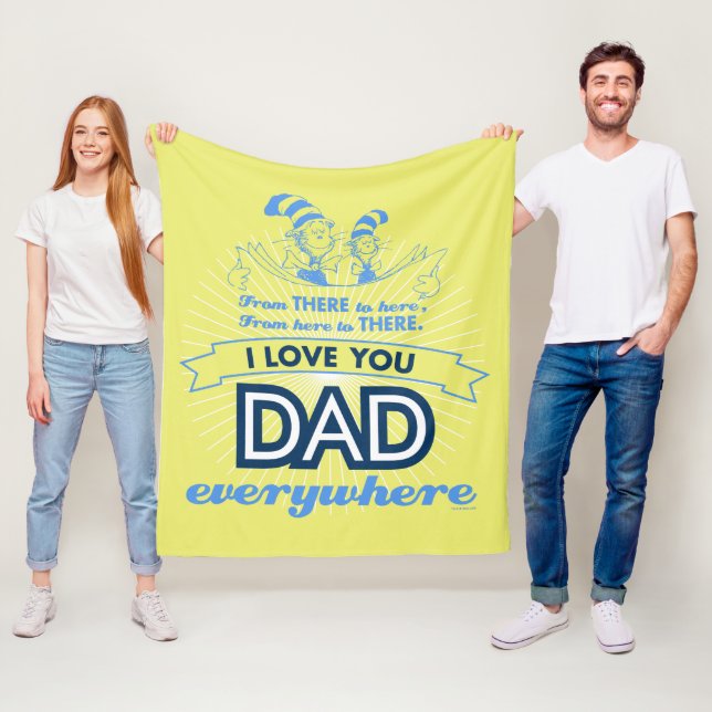 Dr. Seuss | I Love You Dad Everywhere Fleece Blanket (In Situ)