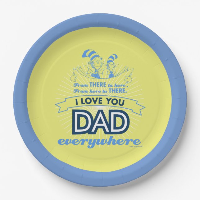 Dr. Seuss | I Love You Dad Everywhere Paper Plates (Front)