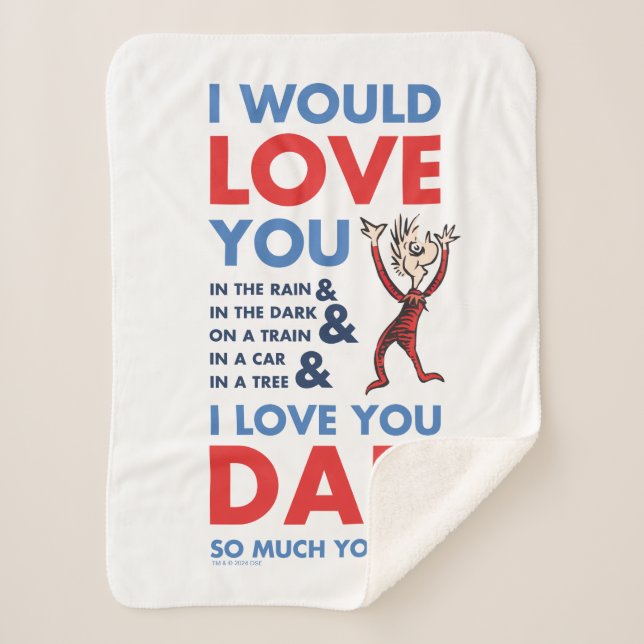 Dr. Seuss | I Love You Dad So Much You See Sherpa Blanket (Front)