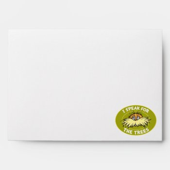 Dr. Seuss | I Speak For The Trees Lorax Badge Envelope by DrSeussShop at Zazzle