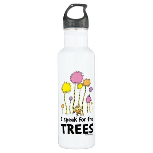 Dr Seuss  I Speak for the Trees _ Lorax Forest Stainless Steel Water Bottle