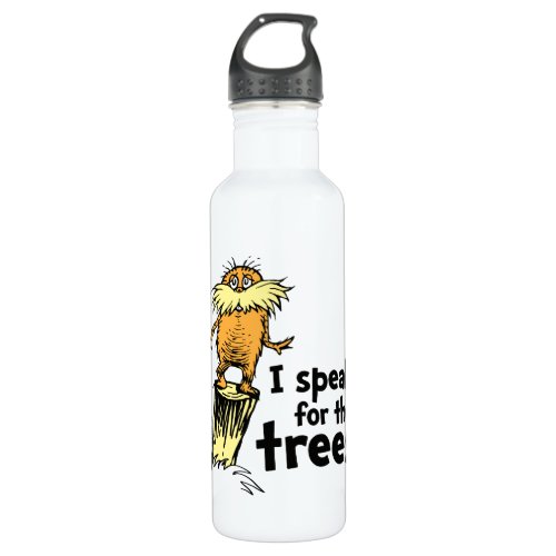 Dr Seuss  I Speak for the Trees _ Lorax Stump Stainless Steel Water Bottle