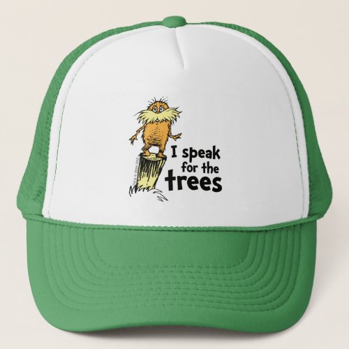 Dr Seuss  I Speak for the Trees _ Lorax Stump Trucker Hat