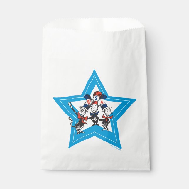 Dr. Seuss | Little Cats USA Hats Graphic Favor Bag (Front)