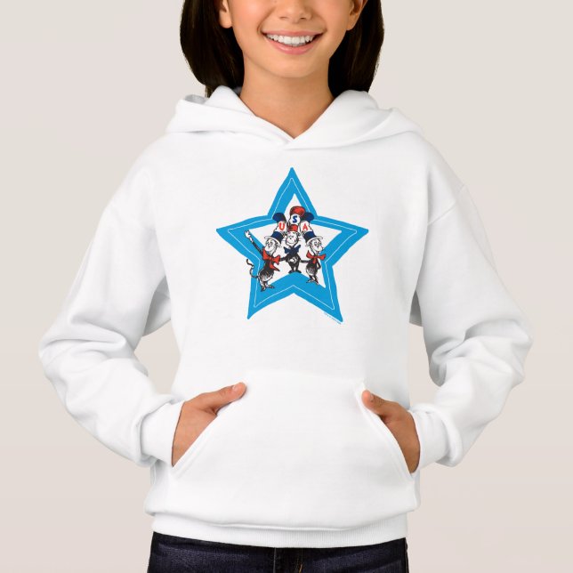 Dr. Seuss | Little Cats USA Hats Graphic Hoodie (Front)
