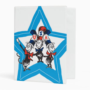 Dr. Seuss Little Cats USA Hats Graphic Mini Binder