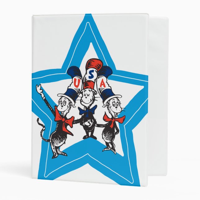 Dr. Seuss | Little Cats USA Hats Graphic Mini Binder (Front/Inside)
