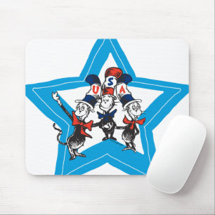 Dr. Seuss Little Cats USA Hats Graphic Mouse Pad