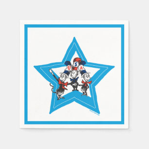 Dr. Seuss Little Cats USA Hats Graphic Napkins