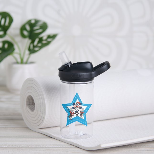 Dr. Seuss | Little Cats USA Hats Graphic Water Bottle (Yoga)