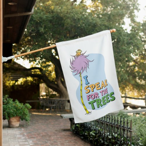 Dr Seuss  Lorax _ I Speak for the Trees House Flag