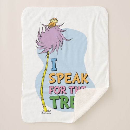 Dr Seuss  Lorax _ I Speak for the Trees Sherpa Blanket