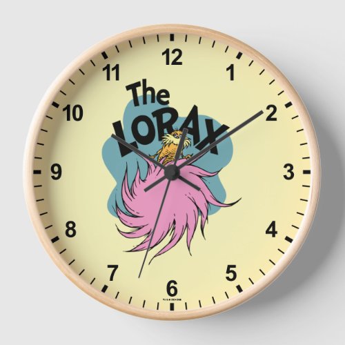 Dr Seuss  Lorax in a Tree Clock