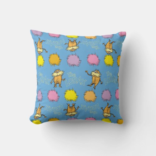 Dr Seuss  Lorax Pattern Throw Pillow