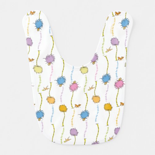 Dr Seuss  Lorax Tree Pattern Baby Bib