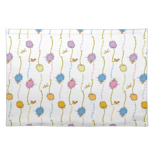 Dr Seuss  Lorax Tree Pattern Cloth Placemat