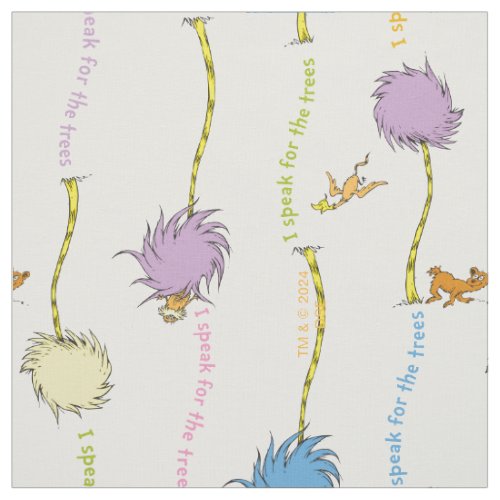 Dr Seuss  Lorax Tree Pattern Fabric