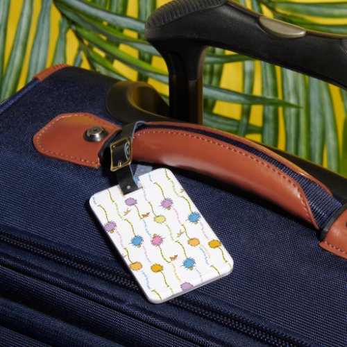 Dr Seuss  Lorax Tree Pattern Luggage Tag