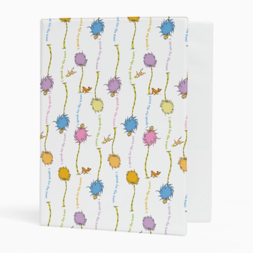 Dr Seuss  Lorax Tree Pattern Mini Binder