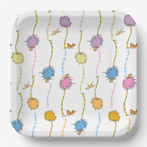 Dr Seuss  Lorax Tree Pattern Paper Plates