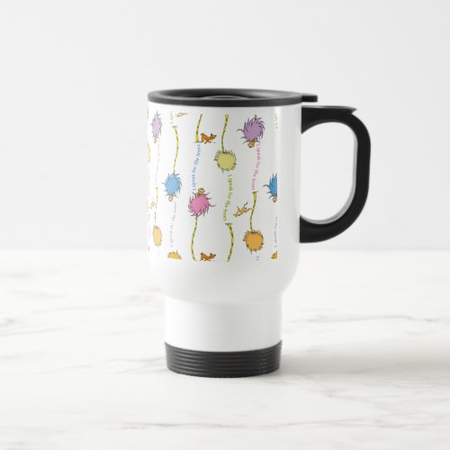 Dr Seuss  Lorax Tree Pattern Travel Mug