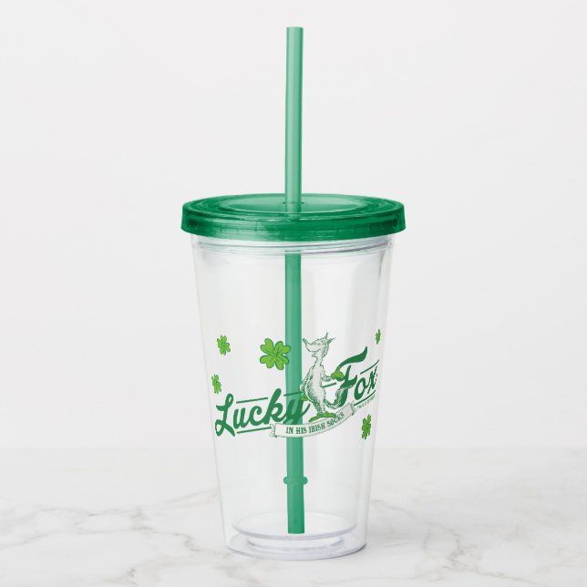 Dr. Seuss | Lucky Fox In His Irish Socks Acrylic Tumbler (Front)