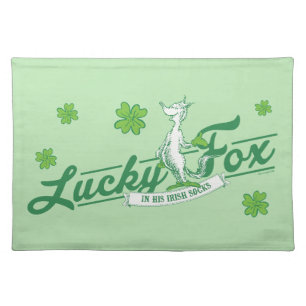 Dr. Seuss Lucky Fox In His Irish Socks Cloth Placemat