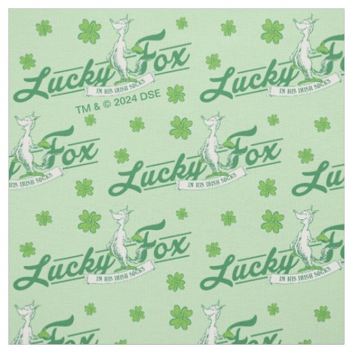 Dr. Seuss | Lucky Fox In His Irish Socks Fabric