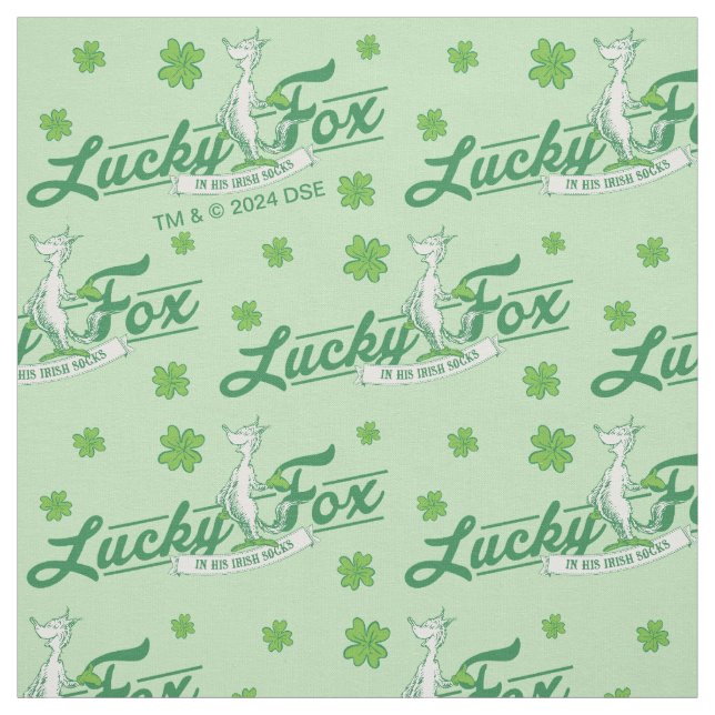 Dr. Seuss | Lucky Fox In His Irish Socks Fabric (Swatch)