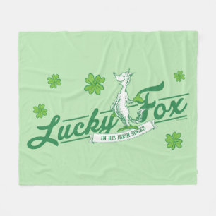 Dr. Seuss Lucky Fox In His Irish Socks Fleece Blanket