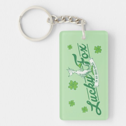 Dr Seuss  Lucky Fox In His Irish Socks Keychain