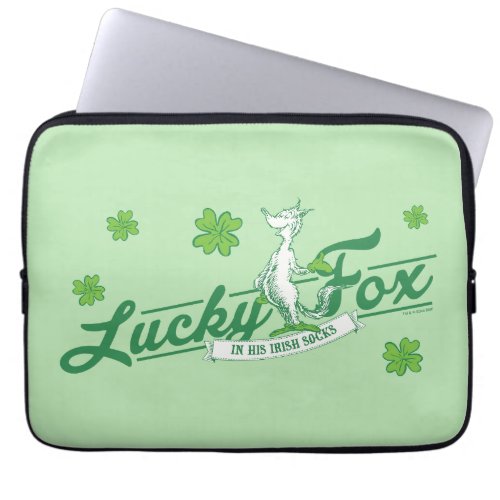 Dr Seuss  Lucky Fox In His Irish Socks Laptop Sleeve