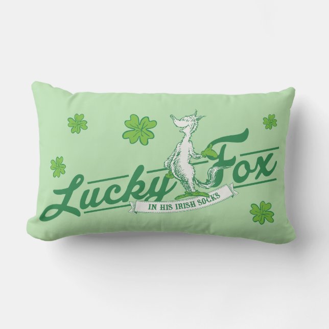 Dr. Seuss | Lucky Fox In His Irish Socks Lumbar Pillow (Front)