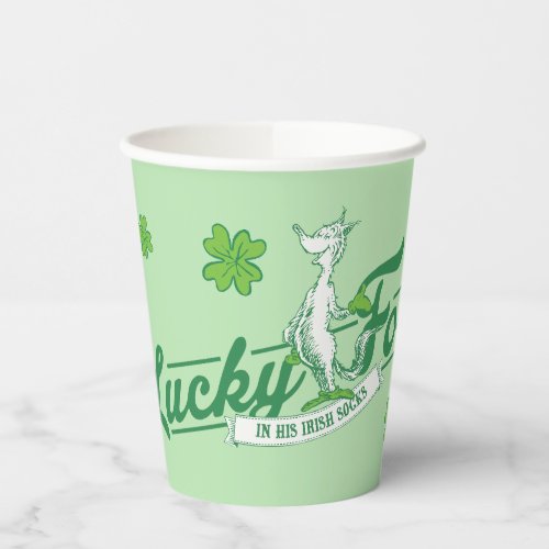 Dr Seuss  Lucky Fox In His Irish Socks Paper Cups